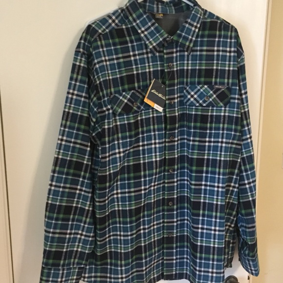Men’s Eddie Bauer Flannel NWT - Picture 1 of 3